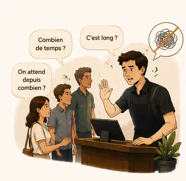 Accueil moins interrompu avec WaitAway